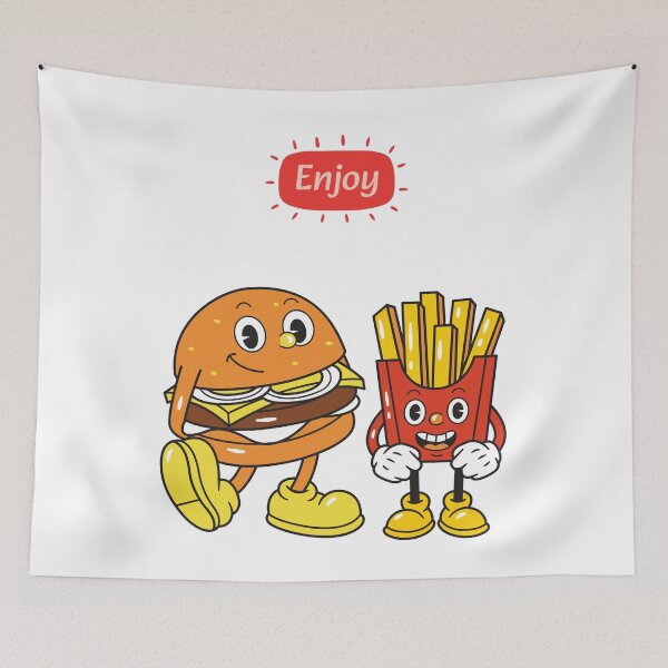 Item preview, Enjoy your burger with french fries designed and sold by Bhavna111.