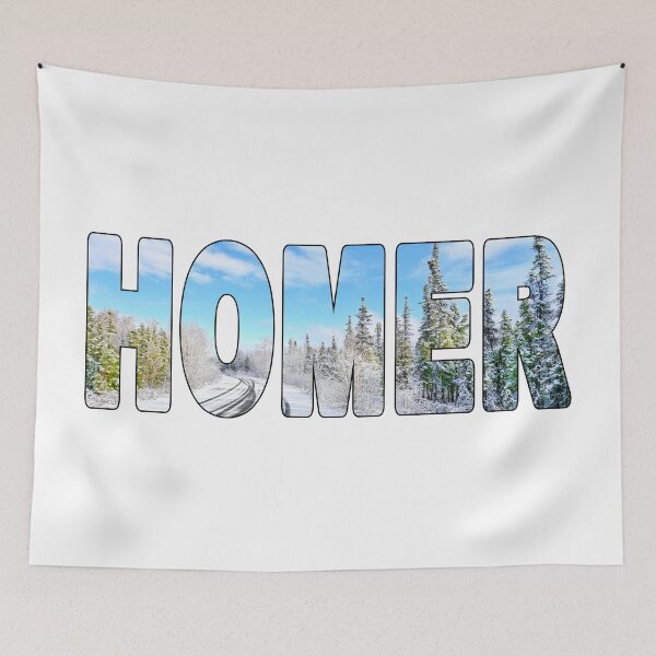 Item preview, HOMER - Alaska USA Beautiful Day Snowy Road Scenery designed and sold by Adam Gormley.