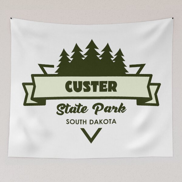 Item preview, Custer State Park South Dakota Trees And Ribbon designed and sold by bivenart.