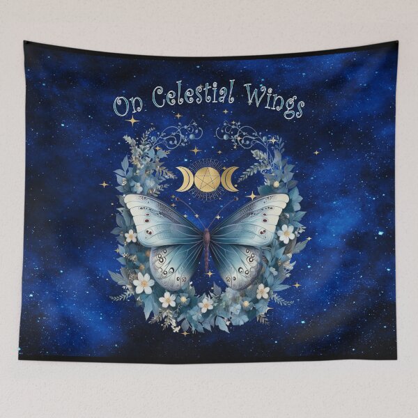Item preview, On Celestial Wings Enchanted Butterfly Triple Moon designed and sold by MysticOzzy.