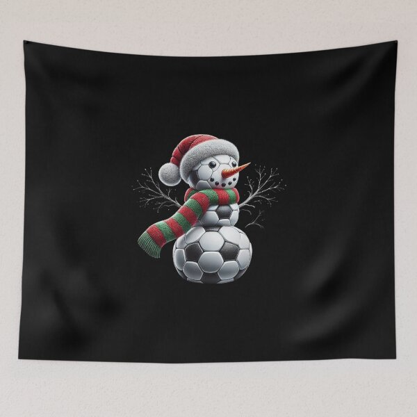 Item preview, Soccer Snowman Christmas Decoration - Festive Football Holiday Design designed and sold by love3617.
