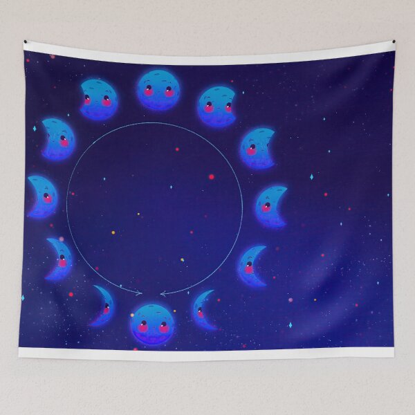 Aperçu de l'œuvre Danse céleste des phases lunaires. créée et vendue par CATBUTT-DESIGNS.