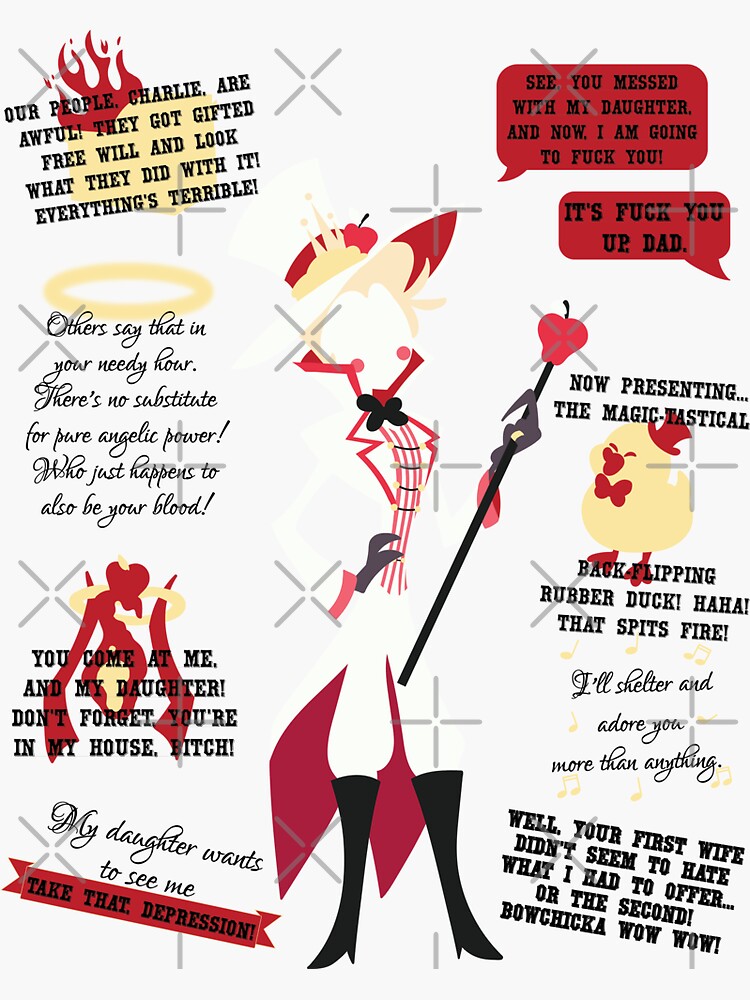 Lucifer Minimalist Quotes Sticker