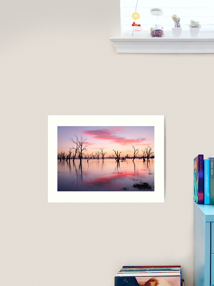 Thumbnail 2 of 3, Art Print, Lake Victoria Dawn, Australia designed and sold by Chockstone.