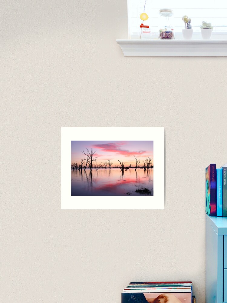 Thumbnail 2 of 3, Art Print, Lake Victoria Dawn, Australia designed and sold by Chockstone.