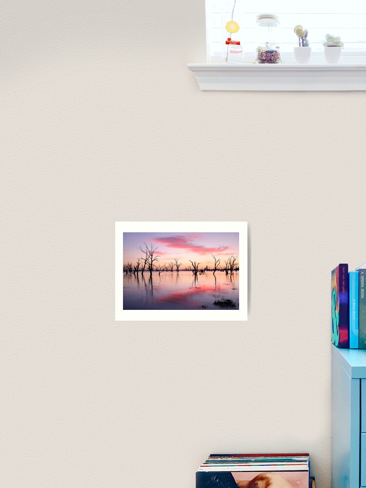 Thumbnail 2 of 3, Art Print, Lake Victoria Dawn, Australia designed and sold by Chockstone.