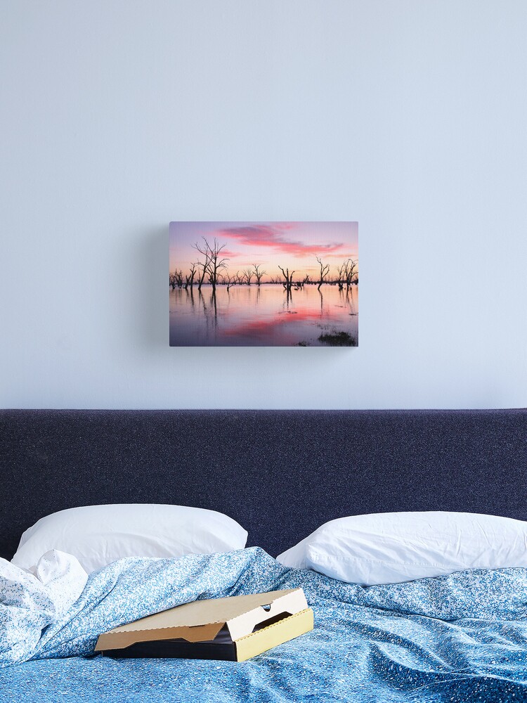 Thumbnail 2 of 3, Canvas Print, Lake Victoria Dawn, Australia designed and sold by Chockstone.