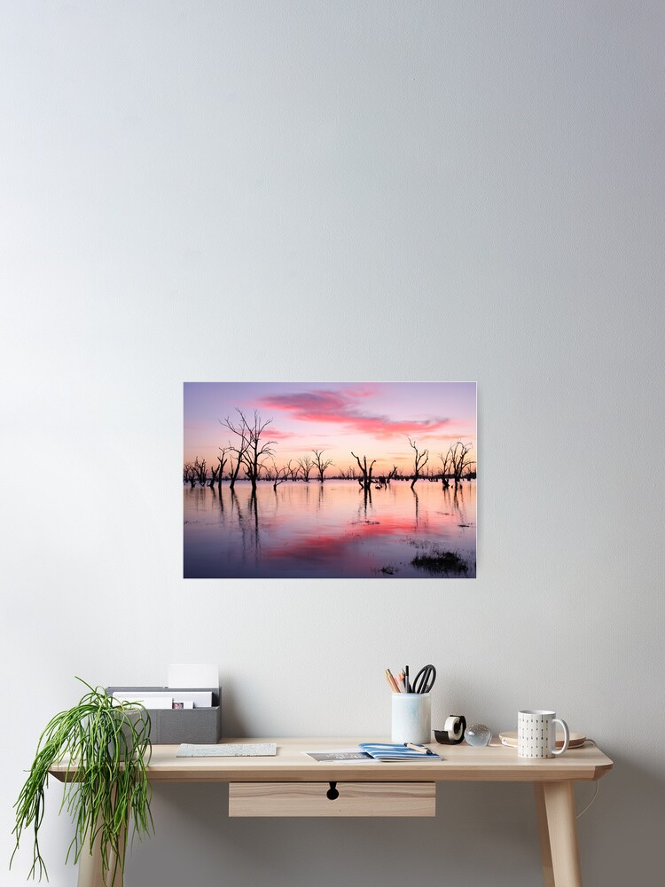 Thumbnail 2 of 3, Poster, Lake Victoria Dawn, Australia designed and sold by Chockstone.
