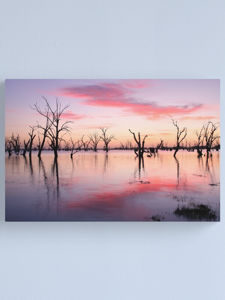 Thumbnail 1 of 3, Canvas Print, Lake Victoria Dawn, Australia designed and sold by Chockstone.