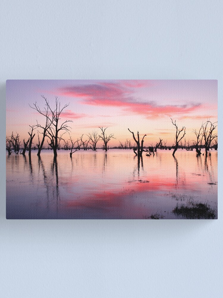 Thumbnail 1 of 3, Canvas Print, Lake Victoria Dawn, Australia designed and sold by Chockstone.