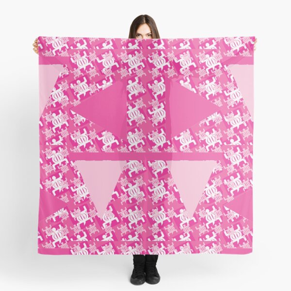 Denkyen Adinkra symbol - Pink Scarf