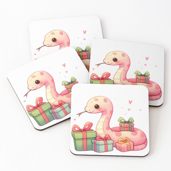 Item preview, Strawberry snake with Christmas presents  designed and sold by DaintyDooodles.