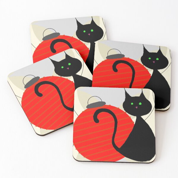 Item preview, Black Cat & Red Lantern designed and sold by Betsy Phillips.