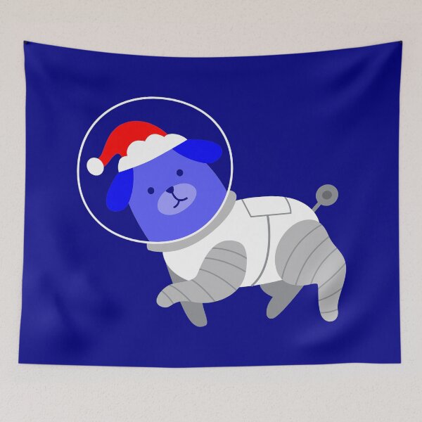 Item preview, astronaut dog ugly christmas santa designed and sold by Gossip Rag.