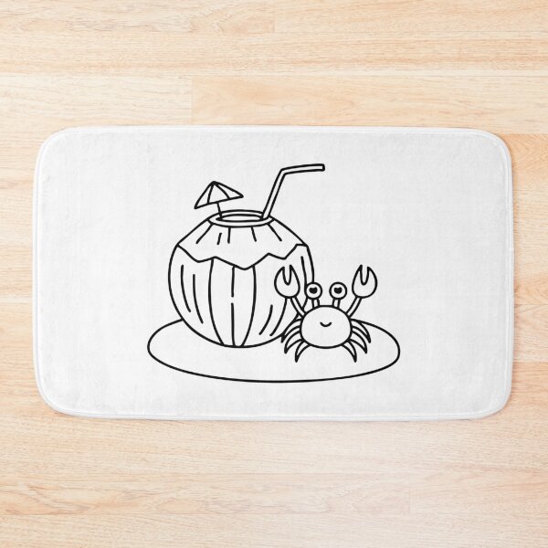 Item preview, A Crab Beside Coconut on a Sandy Beach designed and sold by rasagamastore.