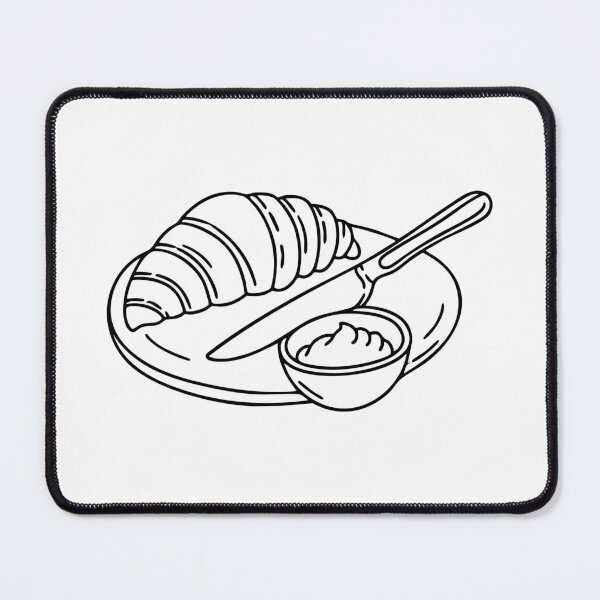 Item preview, A Croissant with a Dish of Jam with a Knife on the Dinner Table designed and sold by rasagamastore.