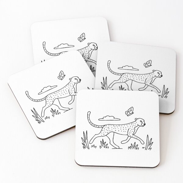 Item preview, A Cheetah Chasing After a Butterfly Across Tall Grass in an Open Savanna designed and sold by rasagamastore.