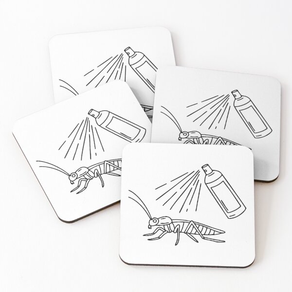Item preview, A Cockroach on the Floor Being Sprayed with Insect Spray designed and sold by rasagamastore.