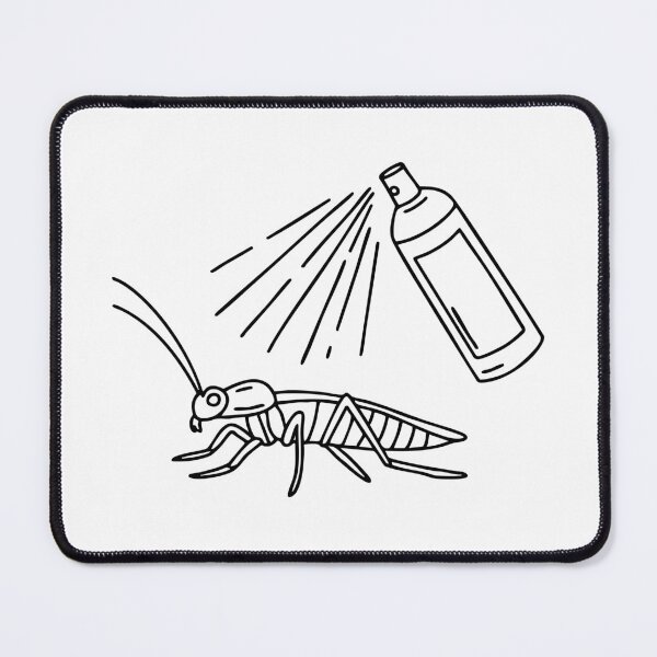 Item preview, A Cockroach on the Floor Being Sprayed with Insect Spray designed and sold by rasagamastore.