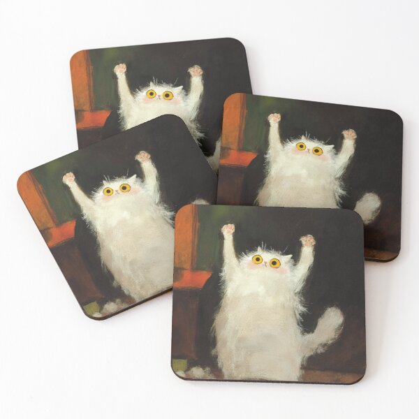 Item preview, Funny White Cat Vintage designed and sold by trajeado14.