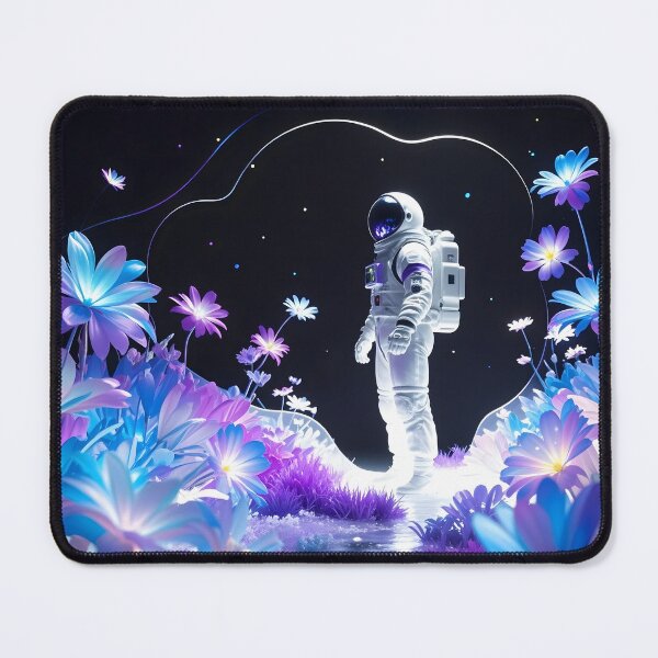 Item preview, Astronauts and colorful flowers sticker designed and sold by JumpLoe.