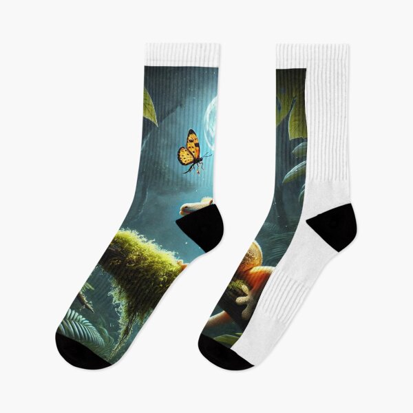 Item preview, Vivid Nocturnal Crested Gecko Hunting in Moonlit Forest designed and sold by NocturnalNook.