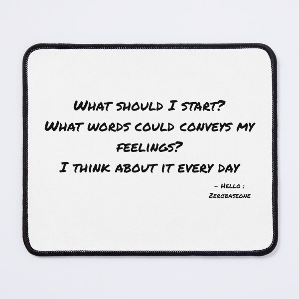 Item preview, Hello By Zerobaseone Lyrics designed and sold by ArtRaftPro.