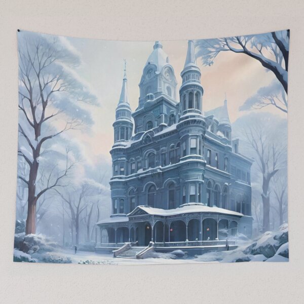 Item preview, Frozen Mansion Enveloped in Christmas Snow designed and sold by GrizzlyCollective.