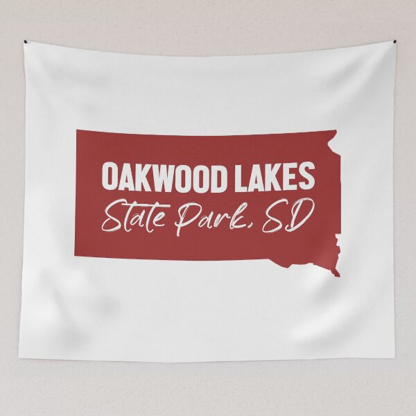 Aperçu de l'œuvre Carte du parc d'État d'Oakwood Lakes, Dakota du Sud créée et vendue par bivenart.
