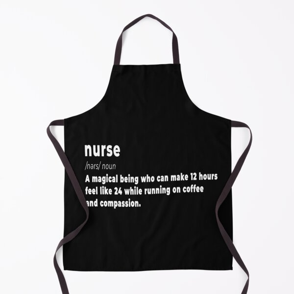 Item preview, Funny Nurse Definition Quote on Black Background designed and sold by LordSH.