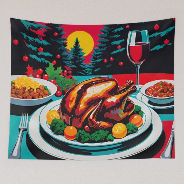 Item preview, Christmas Feast with Turkey as Centerpiece designed and sold by GrizzlyCollective.