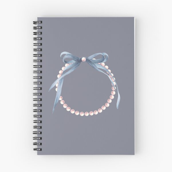 Item preview, Pearl frame with blue grey bow. Watercolor hand drawn illustration. Pearly necklace with ribbon. designed and sold by BartolArt.