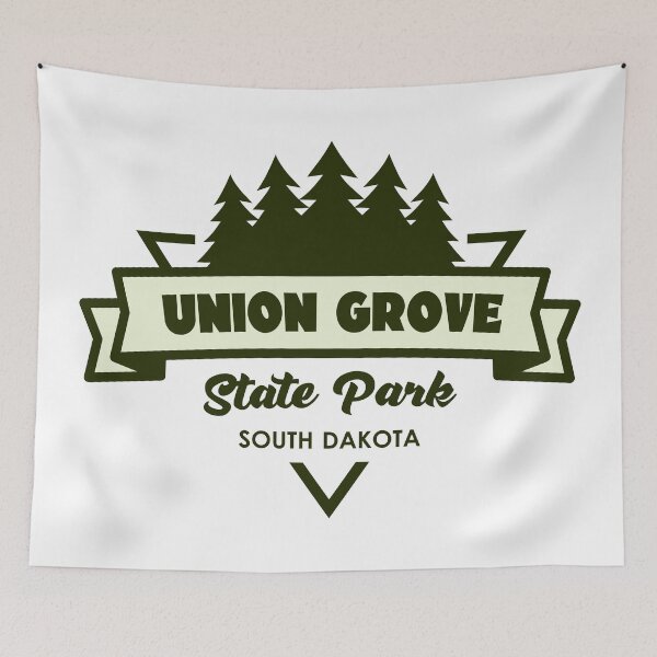 Item preview, Union Grove State Park South Dakota Trees And Ribbon designed and sold by bivenart.