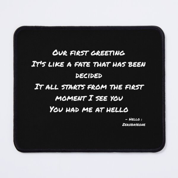 Item preview, Hello By Zerobaseone Lyrics designed and sold by ArtRaftPro.