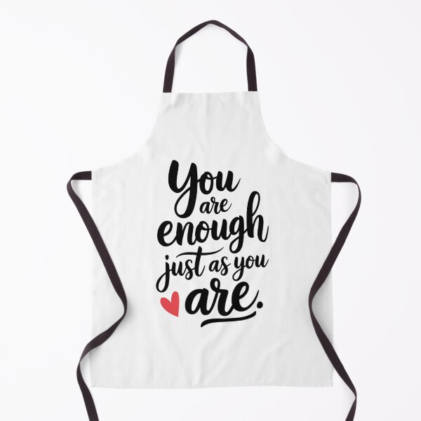 Item preview, Inspirational saying written in handwriting with pink heart - ,,You are enough, just as you are." designed and sold by SaraSumi.