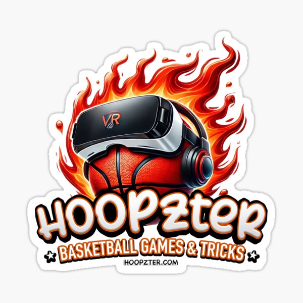 Hoopzter on Fire Sticker