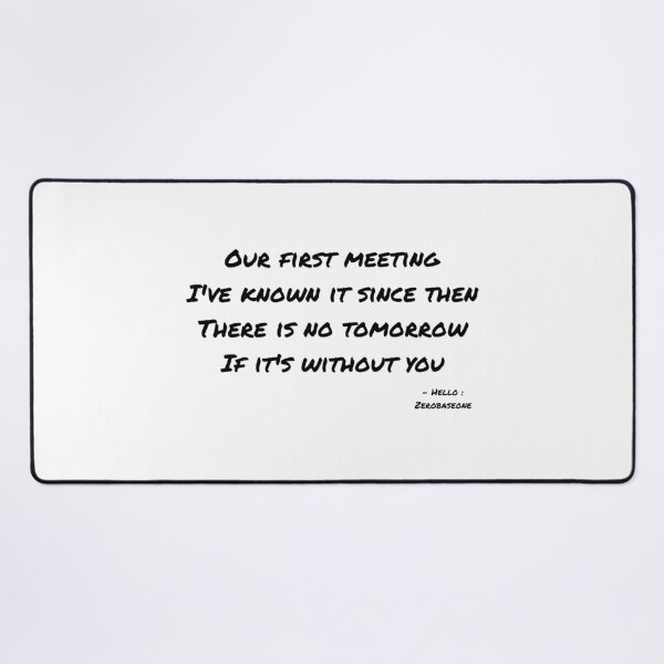 Item preview, Hello By Zerobaseone Lyrics designed and sold by ArtRaftPro.