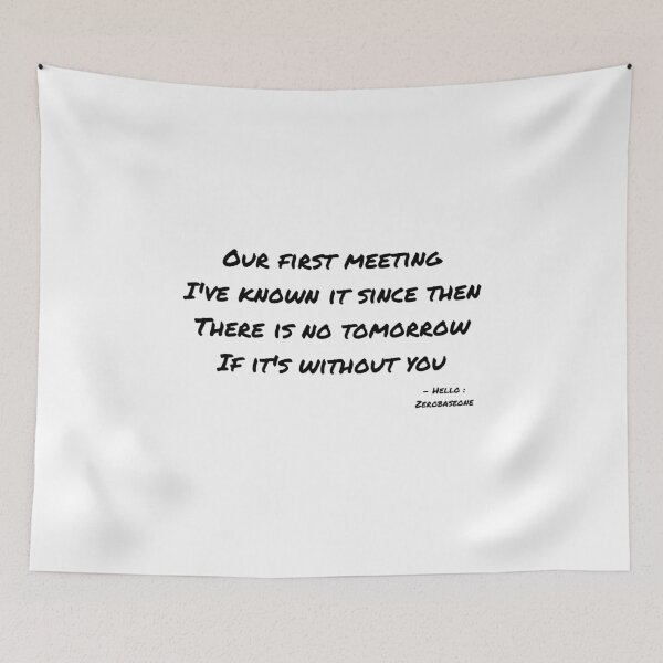 Item preview, Hello By Zerobaseone Lyrics designed and sold by ArtRaftPro.