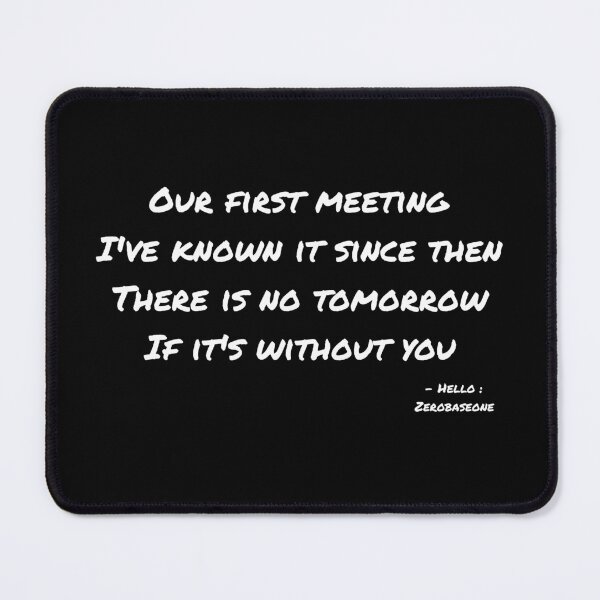 Item preview, Hello By Zerobaseone Lyrics designed and sold by ArtRaftPro.