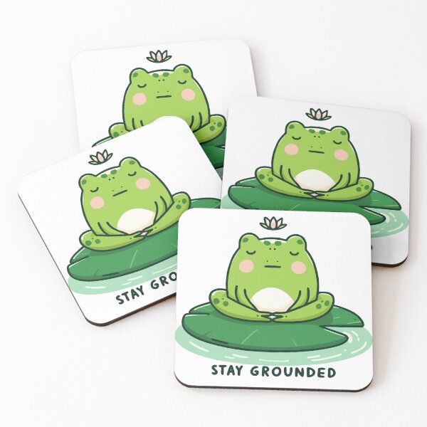 Item preview, Stay Grounded: The Zen Frog designed and sold by TheJoyfulNest.