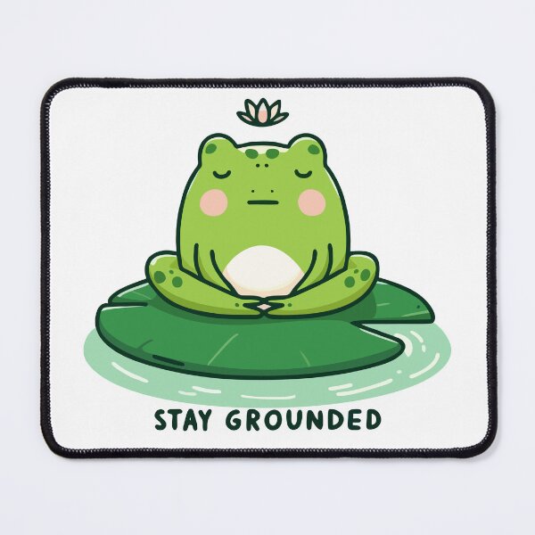 Item preview, Stay Grounded: The Zen Frog designed and sold by TheJoyfulNest.