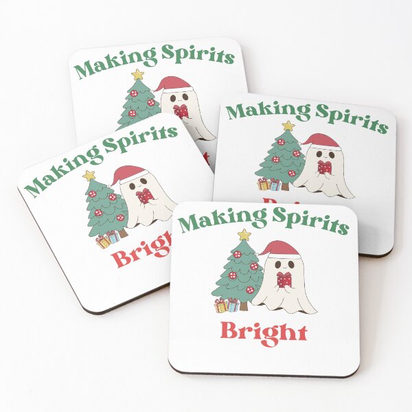 Item preview, Making Spirits Bright - Cute Christmas Ghost Design designed and sold by JMDesignHub.