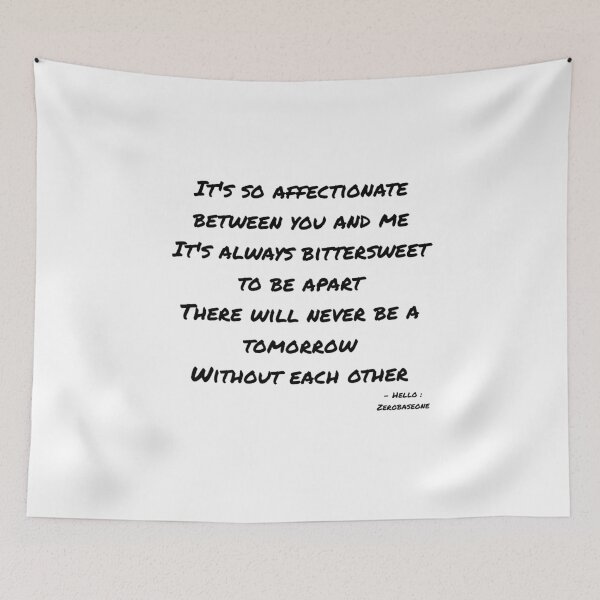 Item preview, Hello By Zerobaseone Lyrics designed and sold by ArtRaftPro.