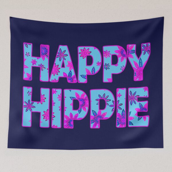 Item preview, Happy Hippie Words Flower Power Free Spirit Hippie Vibes 1 of 4 designed and sold by Beachy.