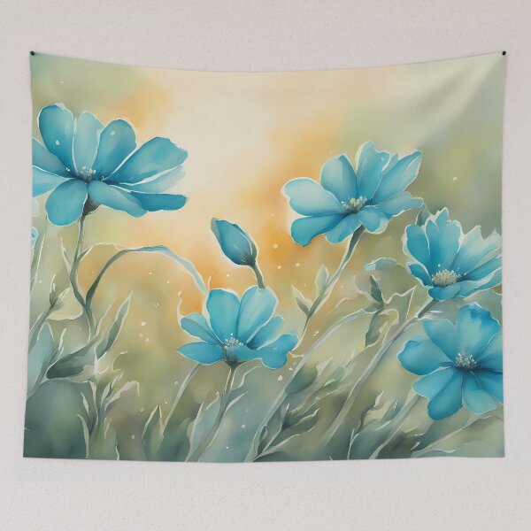 Item preview, Turquoise Flower Meadow designed and sold by CalmnessbyChoice.