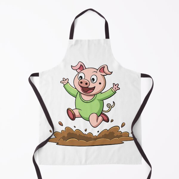 Item preview, Joyful Pig Frolicking in Mud - Whimsical Animal Art Print designed and sold by iwcus.