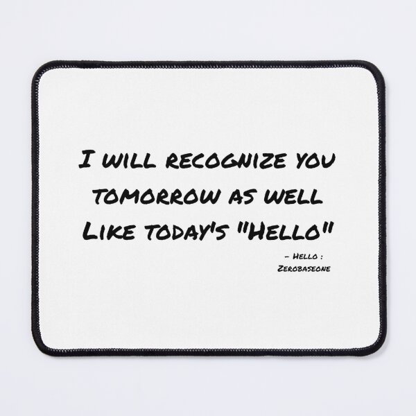 Item preview, Hello By Zerobaseone Lyrics designed and sold by ArtRaftPro.