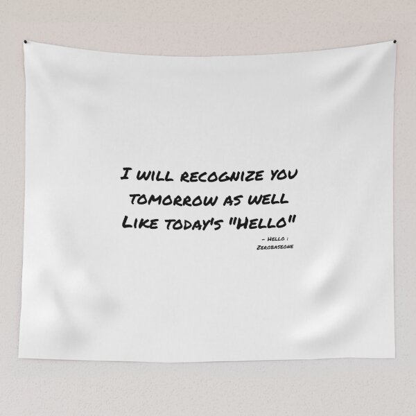 Item preview, Hello By Zerobaseone Lyrics designed and sold by ArtRaftPro.