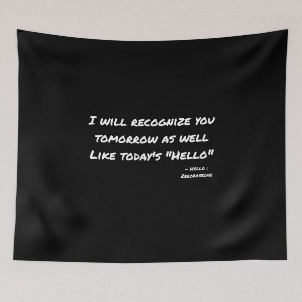 Item preview, Hello By Zerobaseone Lyrics designed and sold by ArtRaftPro.