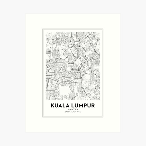 Item preview, Kuala Lumpur City Map designed and sold by OrtaMaps.